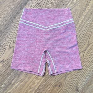 Women’s Pink Seam-Detail Bike Shorts